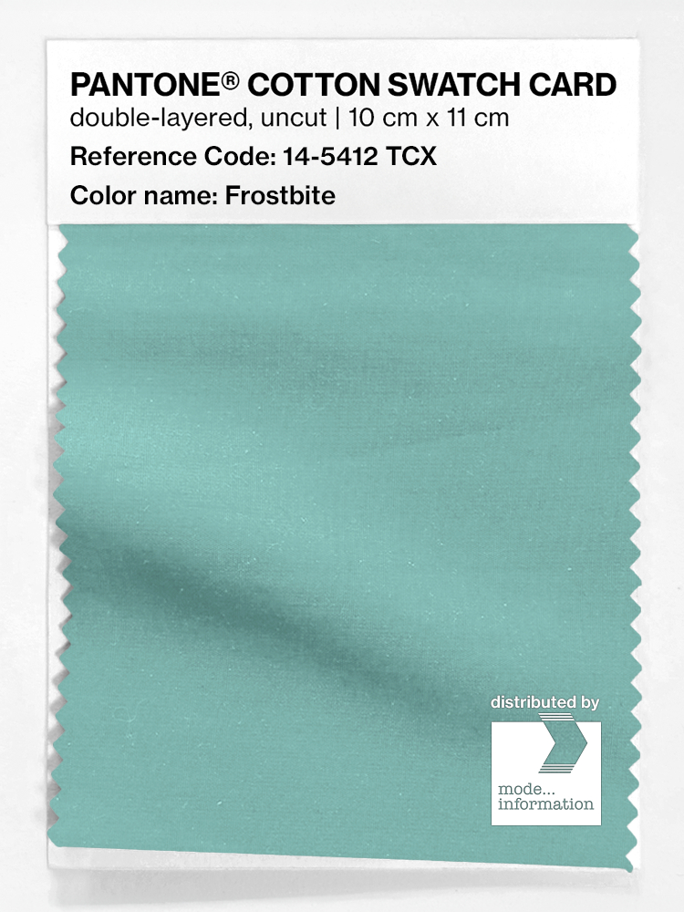Product image 1 of the product “PANTONE® COTTON SWATCH CARD 14-5412 TCX Frostbite ”