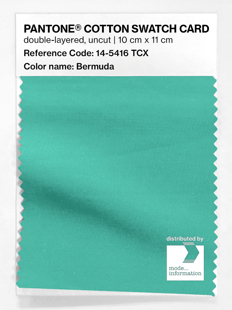 Product image 1 of the product “PANTONE® COTTON SWATCH CARD 14-5416 TCX Bermuda ”