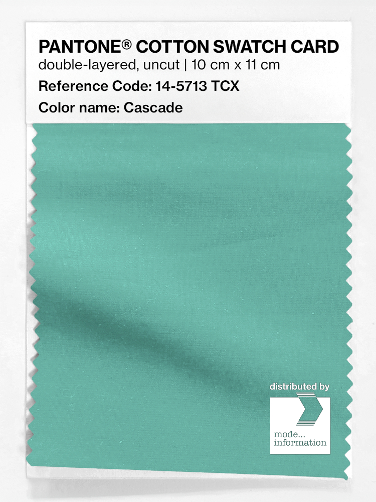 Product image 1 of the product “PANTONE® COTTON SWATCH CARD 14-5713 TCX Cascade ”