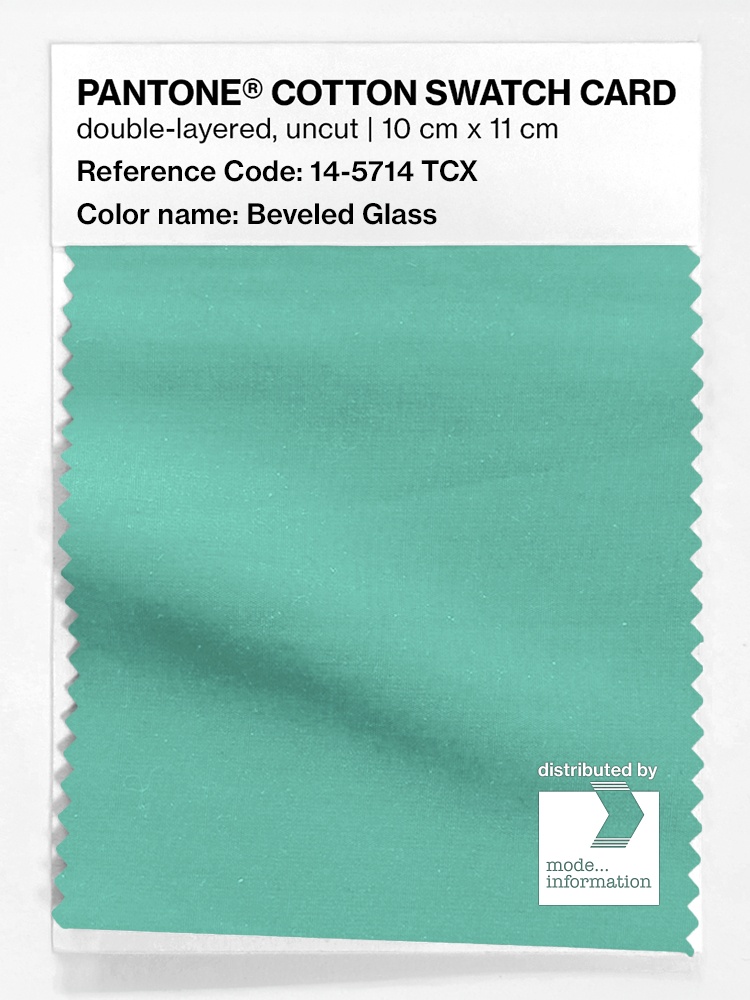 Product image 1 of the product “PANTONE® COTTON SWATCH CARD 14-5714 TCX Beveled Glass ”