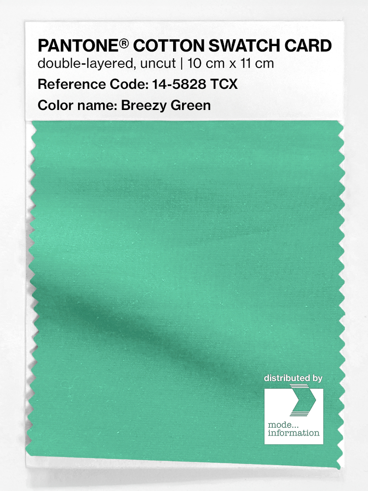 Product image 1 of the product “PANTONE® COTTON SWATCH CARD 14-5828 TCX Breezy Green ”