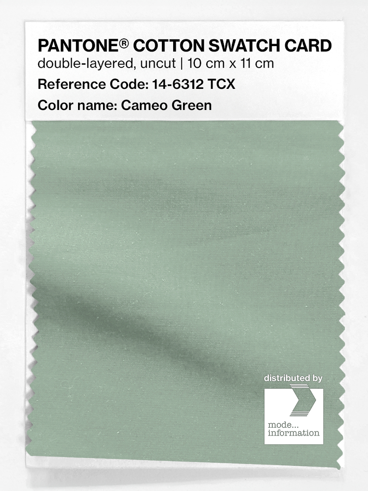 Product image 1 of the product “PANTONE® COTTON SWATCH CARD 14-6312 TCX Cameo Green ”