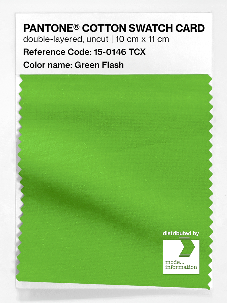Product image 1 of the product “PANTONE® COTTON SWATCH CARD 15-0146 TCX Green Flash ”