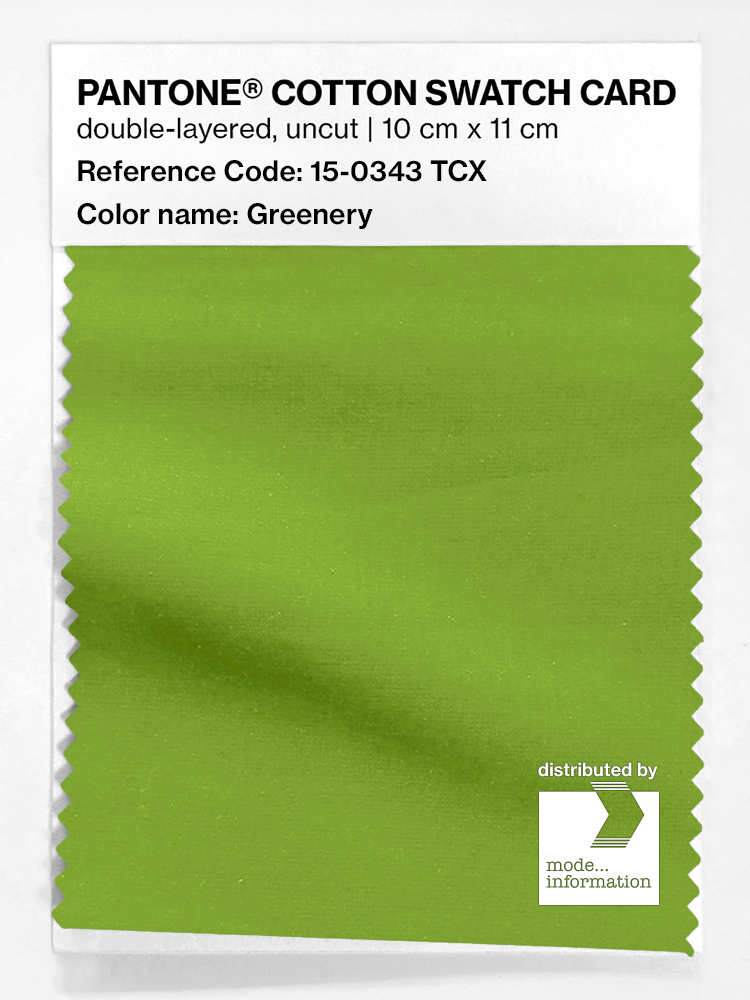 Product image 1 of the product “PANTONE® COTTON SWATCH CARD 15-0343 TCX Greenery ”