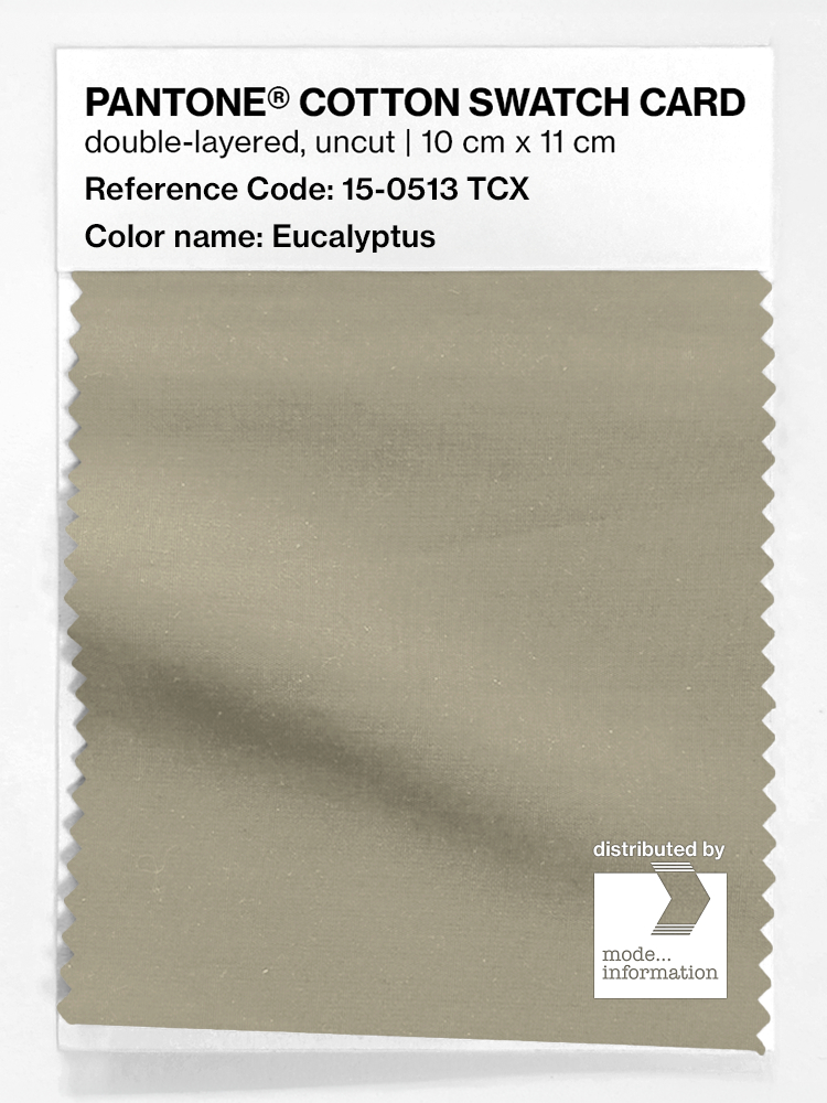 Product image 1 of the product “PANTONE® COTTON SWATCH CARD 15-0513 TCX Eucalyptus ”