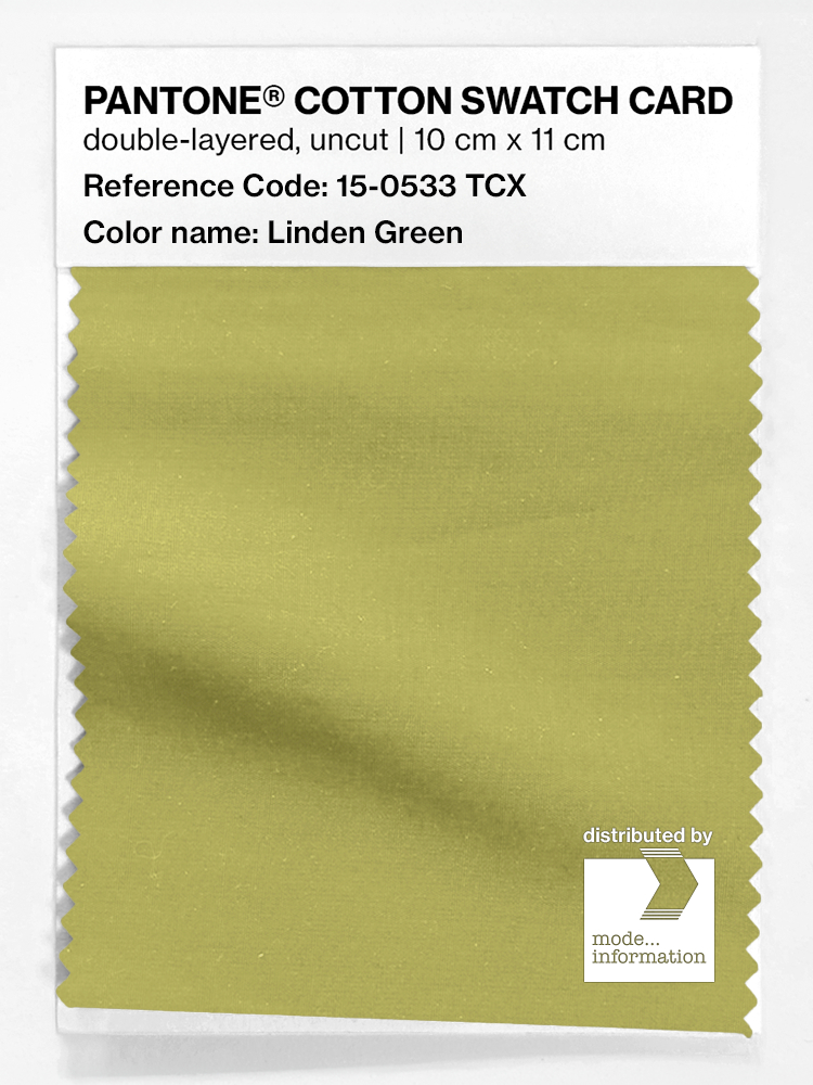 Product image 1 of the product “PANTONE® COTTON SWATCH CARD 15-0533 TCX Linden Green ”