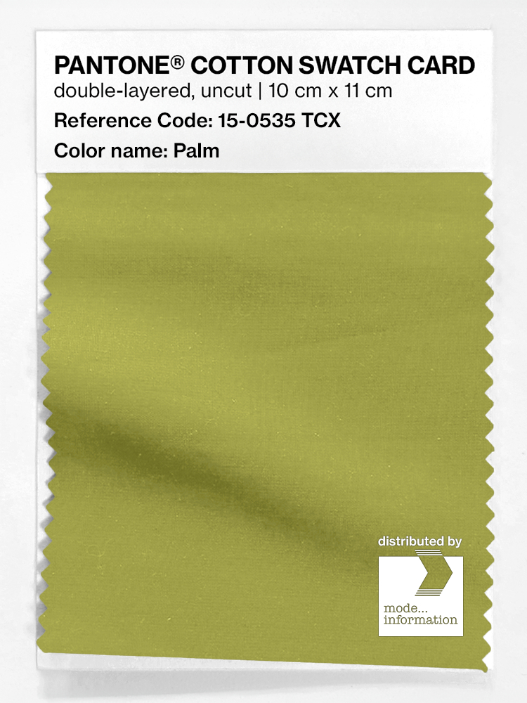 Product image 1 of the product “PANTONE® COTTON SWATCH CARD 15-0535 TCX Palm ”