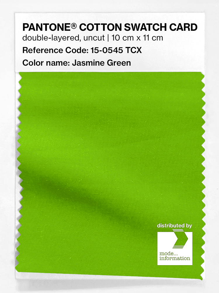Product image 1 of the product “PANTONE® COTTON SWATCH CARD 15-0545 TCX Jasmine Green ”