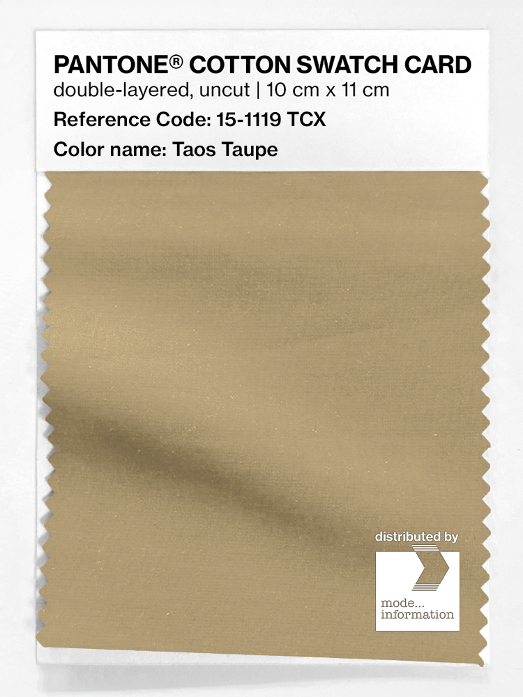 Product image 1 of the product “PANTONE® COTTON SWATCH CARD 15-1119 TCX Taos Taupe ”