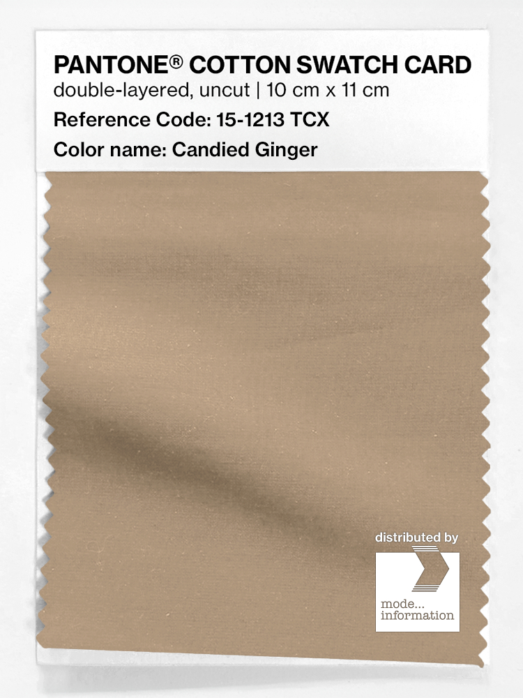 Product image 1 of the product “PANTONE® COTTON SWATCH CARD 15-1213 TCX Candied Ginger ”