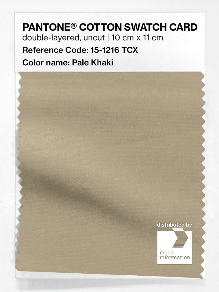 Product image 1 of the product “PANTONE® COTTON SWATCH CARD 15-1216 TCX Pale Khaki ”
