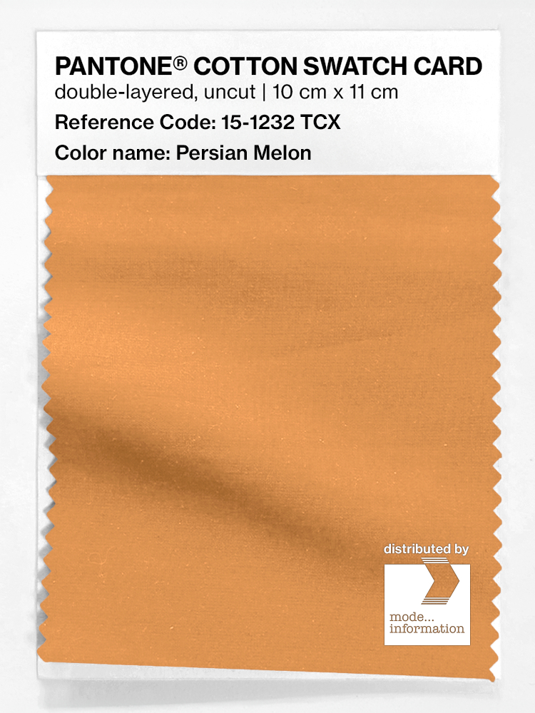 Product image 1 of the product “PANTONE® COTTON SWATCH CARD 15-1232 TCX Persian Melon ”