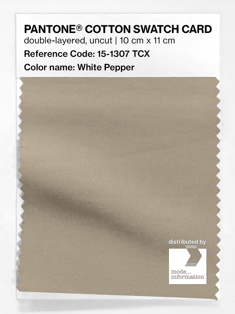Product image 1 of the product “PANTONE® COTTON SWATCH CARD 15-1307 TCX White Pepper ”