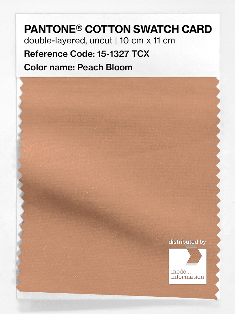 Product image 1 of the product “PANTONE® COTTON SWATCH CARD 15-1327 TCX Peach Bloom ”