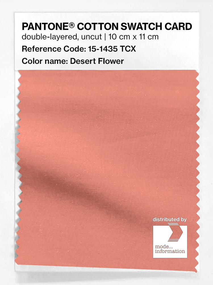 Product image 1 of the product “PANTONE® COTTON SWATCH CARD 15-1435 TCX Desert Flower ”