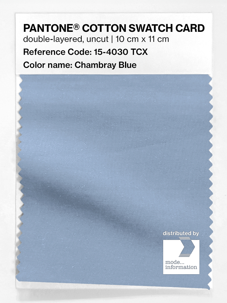 Product image 1 of the product “PANTONE® COTTON SWATCH CARD 15-4030 TCX Chambray Blue ”