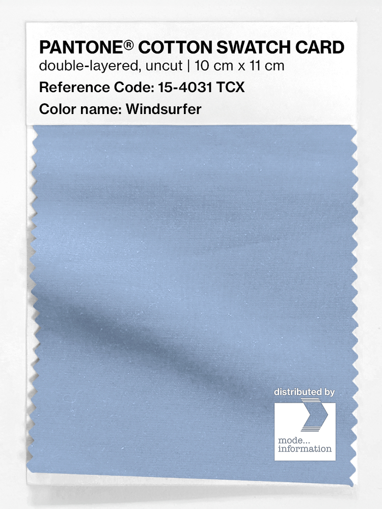 Product image 1 of the product “PANTONE® COTTON SWATCH CARD 15-4031 TCX Windsurfer ”