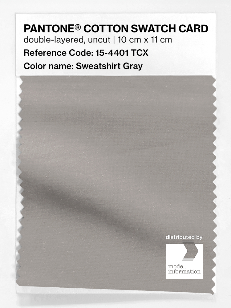 Product image 1 of the product “PANTONE® COTTON SWATCH CARD 15-4401 TCX Sweatshirt Gray ”