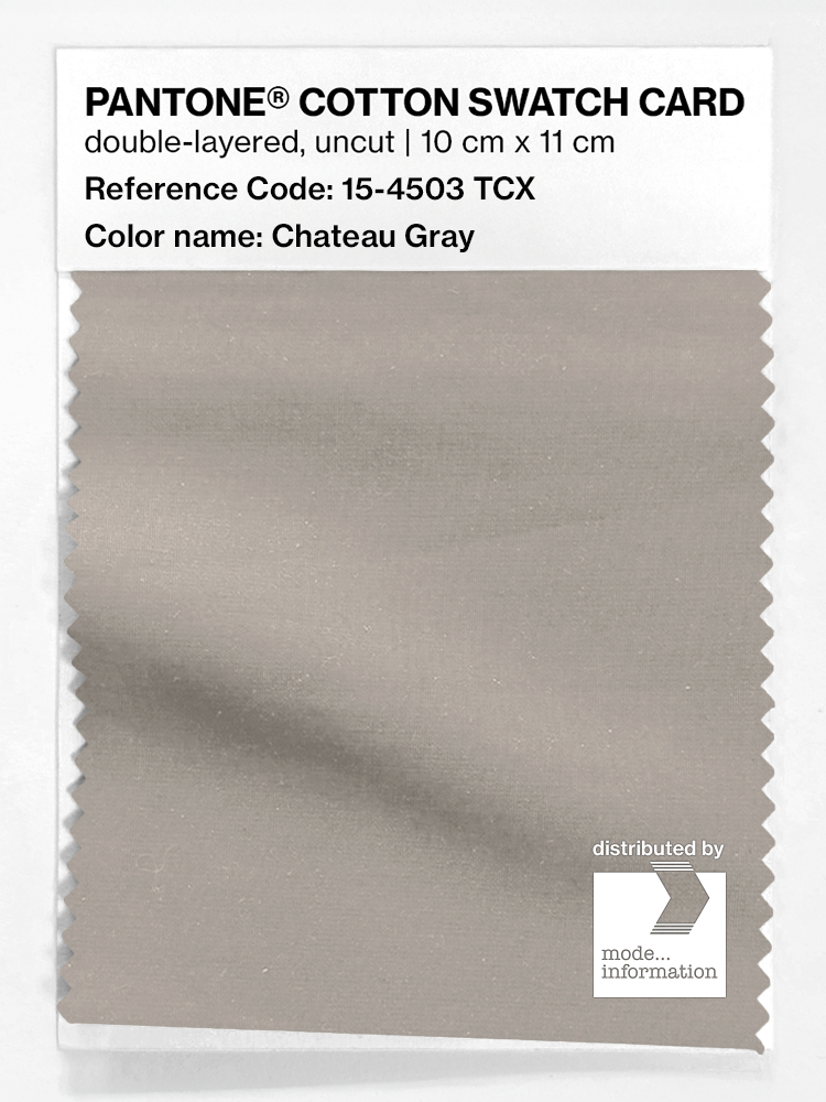 Product image 1 of the product “PANTONE® COTTON SWATCH CARD 15-4503 TCX Chateau Gray ”
