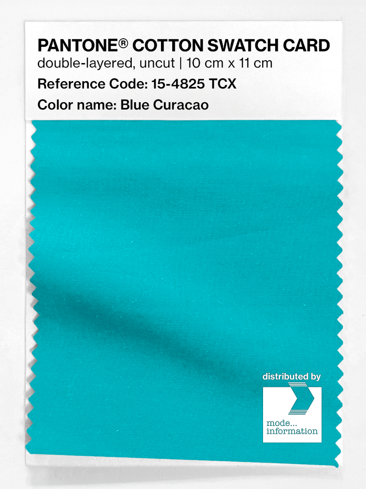 Artikelbild 1 des Artikels “PANTONE® COTTON SWATCH CARD 15-4825 TCX Blue Curacao “