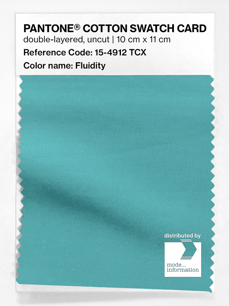 Product image 1 of the product “PANTONE® COTTON SWATCH CARD 15-4912 TCX Fluidity ”
