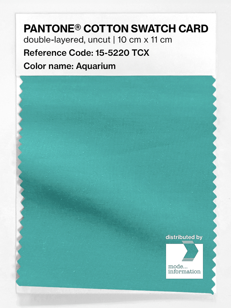 Product image 1 of the product “PANTONE® COTTON SWATCH CARD 15-5220 TCX Aquarium ”