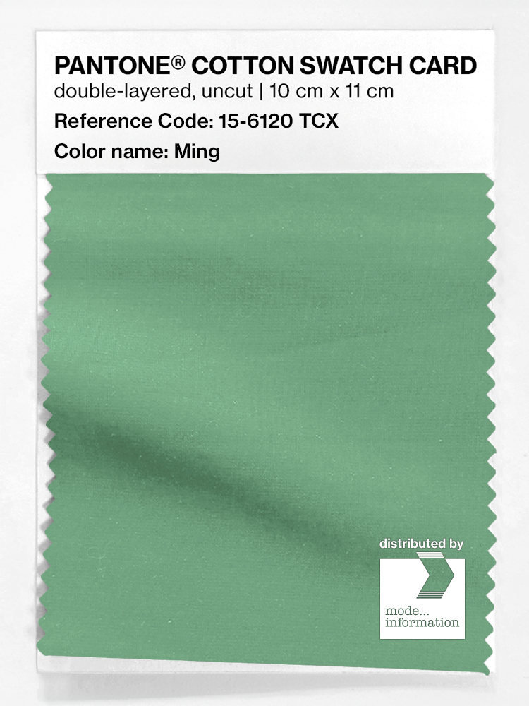 Product image 1 of the product “PANTONE® COTTON SWATCH CARD 15-6120 TCX Ming ”