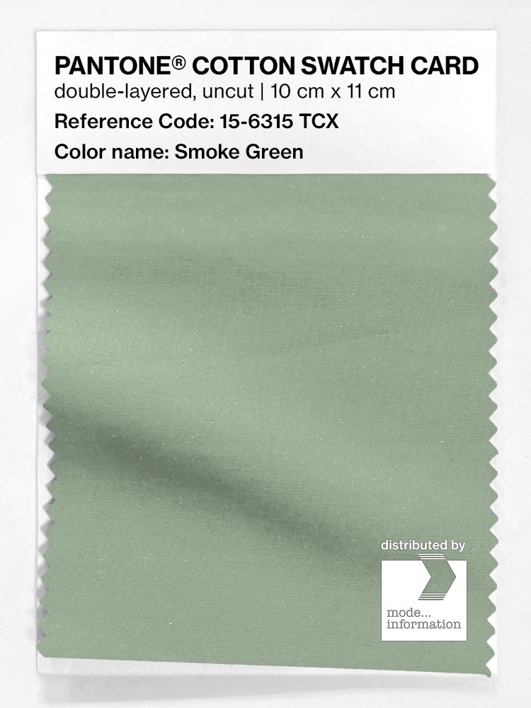 Product image 1 of the product “PANTONE® COTTON SWATCH CARD 15-6315 TCX Smoke Green ”