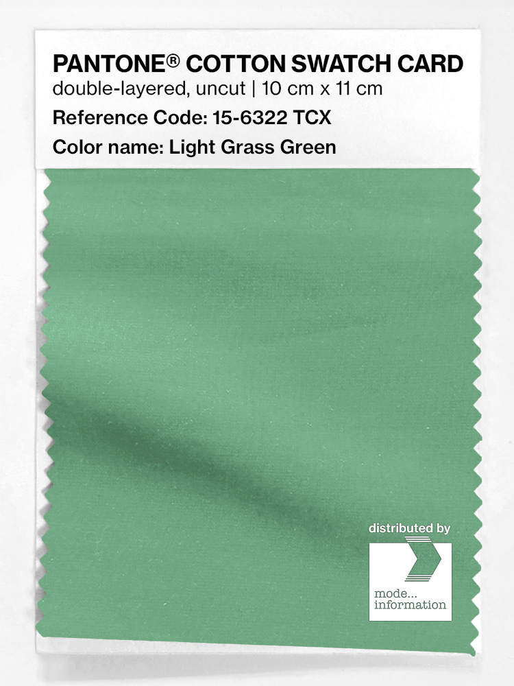 Product image 1 of the product “PANTONE® COTTON SWATCH CARD 15-6322 TCX Light Grass Green ”