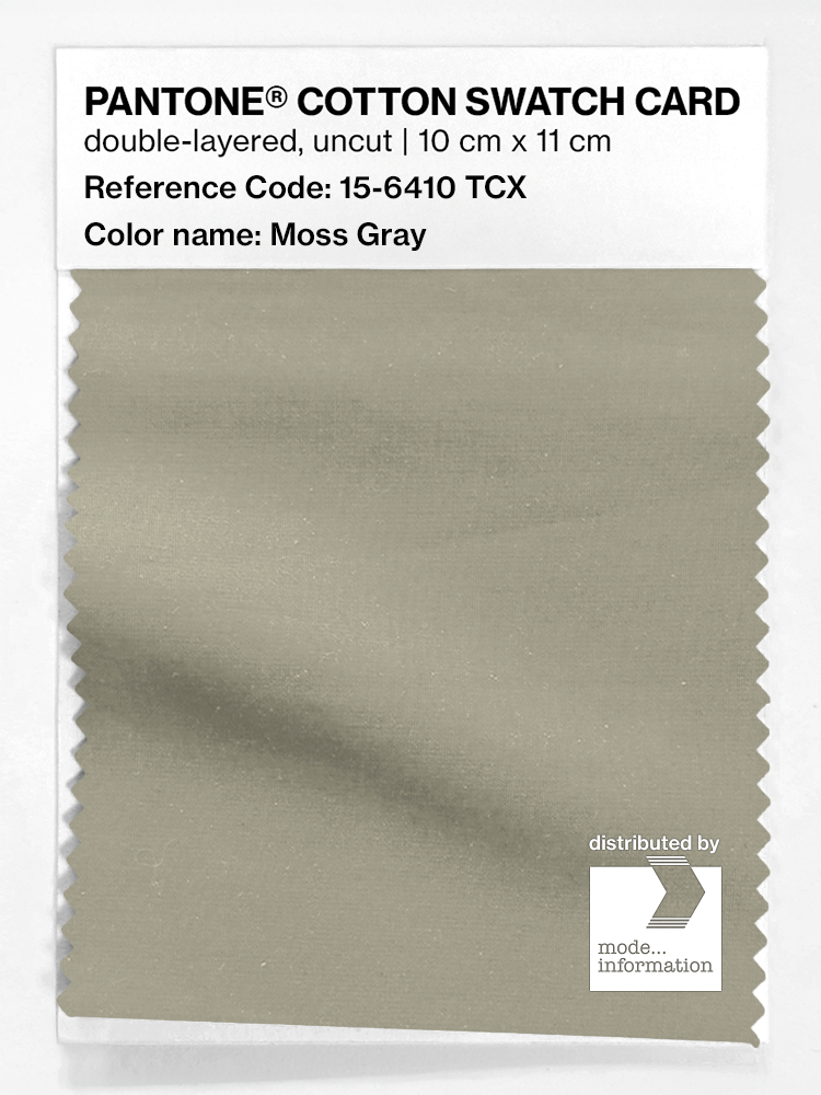 Product image 1 of the product “PANTONE® COTTON SWATCH CARD 15-6410 TCX Moss Gray ”