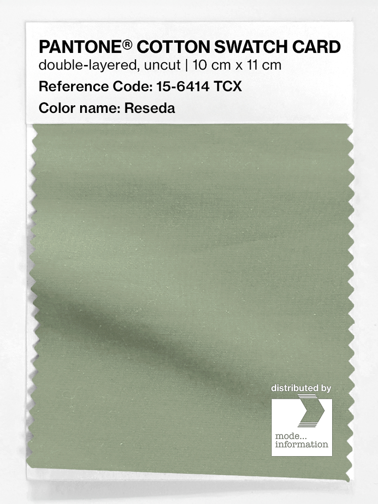 Product image 1 of the product “PANTONE® COTTON SWATCH CARD 15-6414 TCX Reseda ”