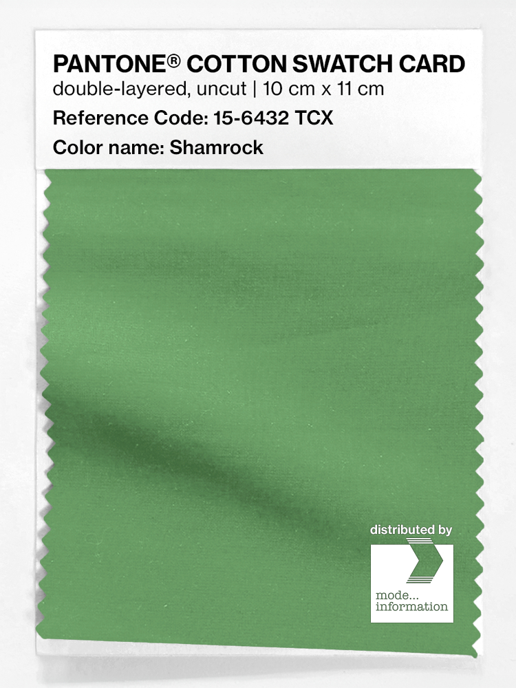 Product image 1 of the product “PANTONE® COTTON SWATCH CARD 15-6432 TCX Shamrock ”