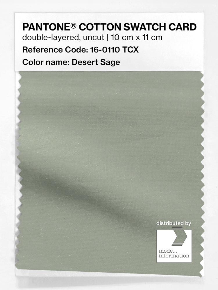 Product image 1 of the product “PANTONE® COTTON SWATCH CARD 16-0110 TCX Desert Sage ”