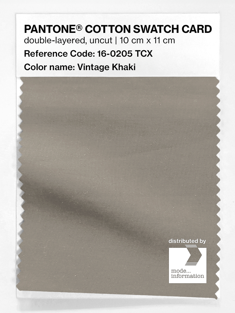 Product image 1 of the product “PANTONE® COTTON SWATCH CARD 16-0205 TCX Vintage Khaki ”