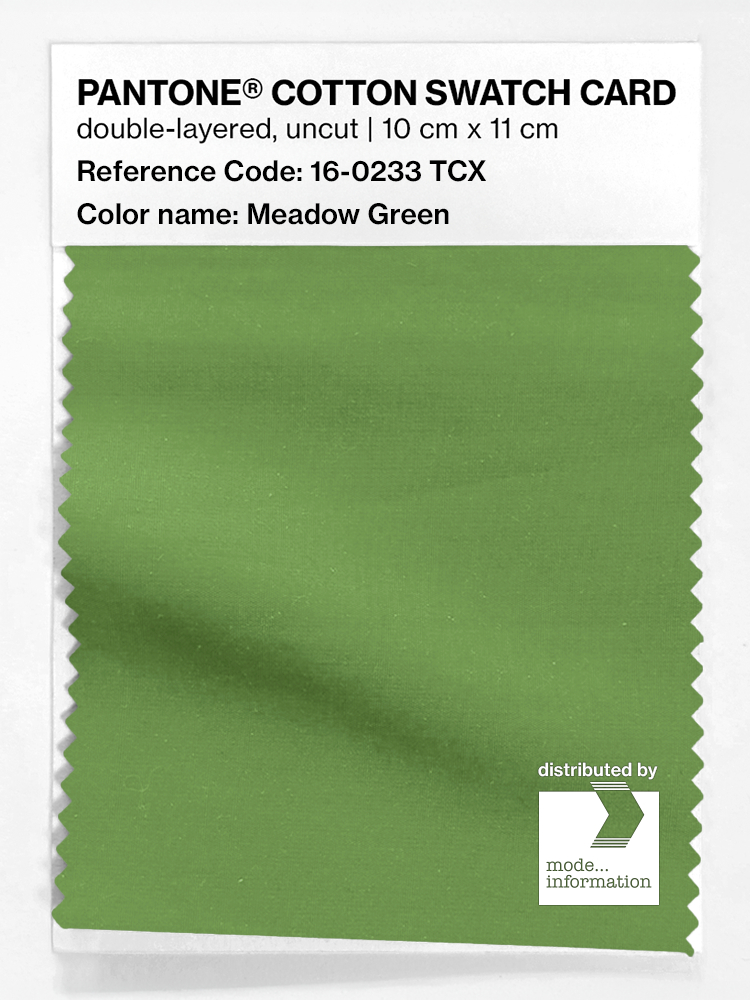 Product image 1 of the product “PANTONE® COTTON SWATCH CARD 16-0233 TCX Meadow Green ”