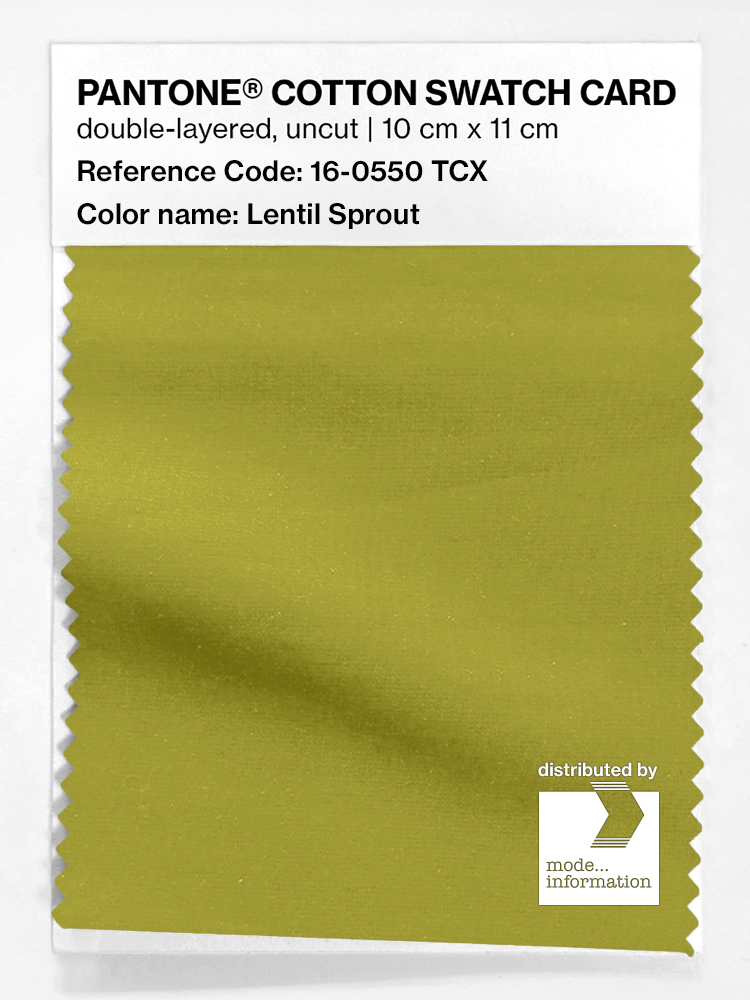 Product image 1 of the product “PANTONE® COTTON SWATCH CARD 16-0550 TCX Lentil Sprout ”