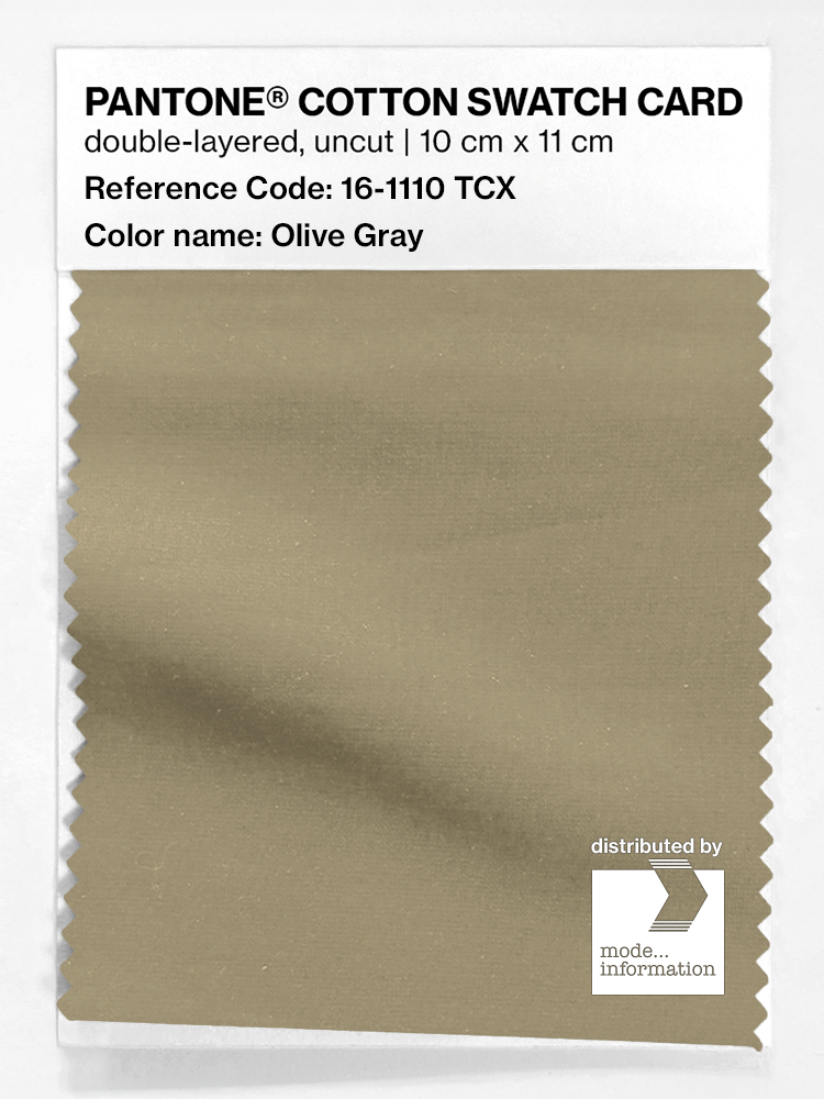 Artikelbild 1 des Artikels “PANTONE® COTTON SWATCH CARD 16-1110 TCX Olive Gray “