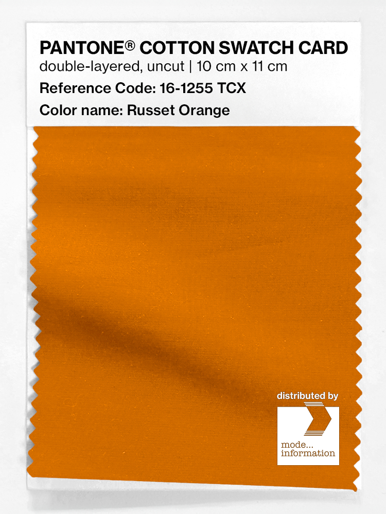 Artikelbild 1 des Artikels “PANTONE® COTTON SWATCH CARD 16-1255 TCX Russet Orange “