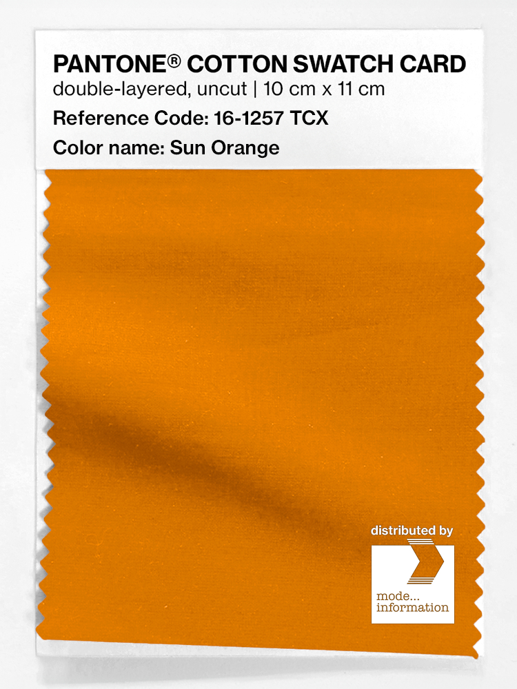 Product image 1 of the product “PANTONE® COTTON SWATCH CARD 16-1257 TCX Sun Orange ”