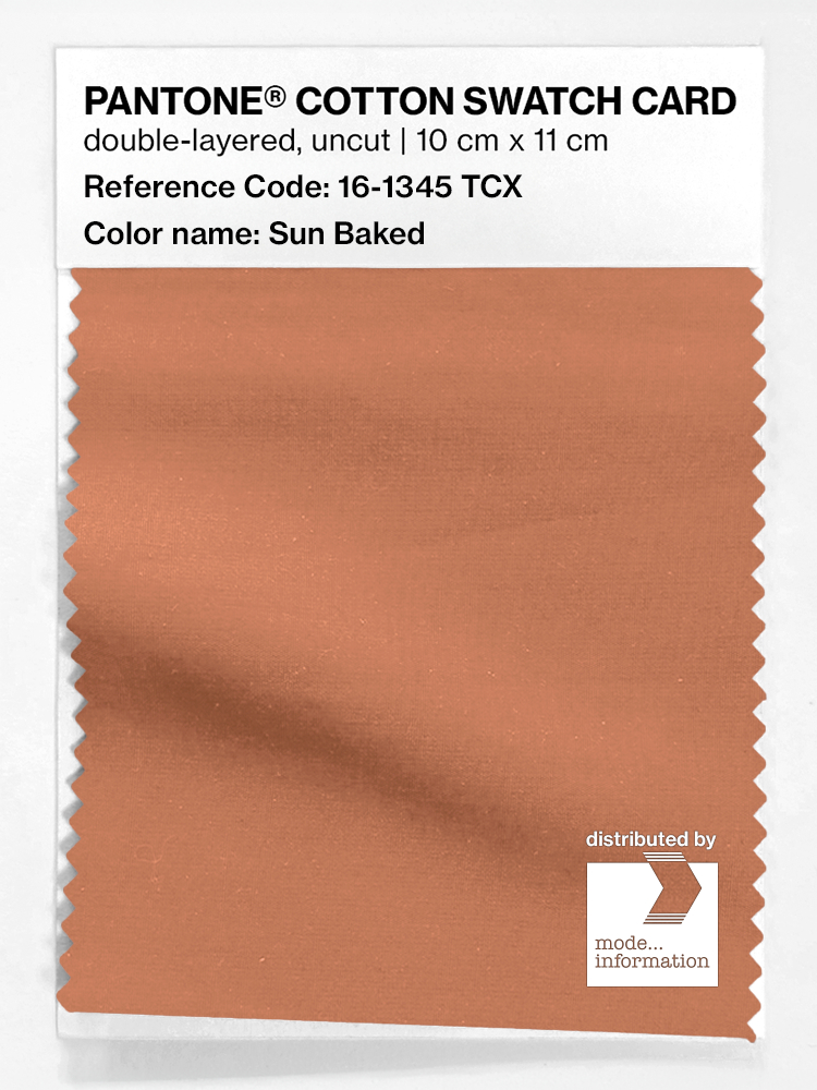 Product image 1 of the product “PANTONE® COTTON SWATCH CARD 16-1345 TCX Sun Baked ”