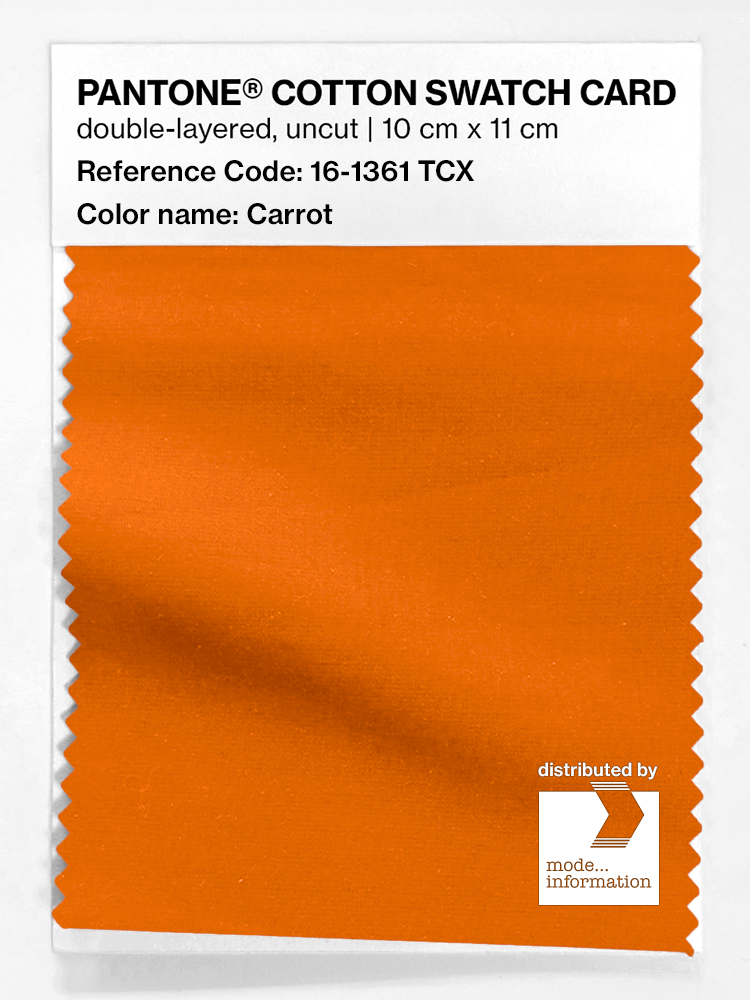 Product image 1 of the product “PANTONE® COTTON SWATCH CARD 16-1361 TCX Carrot ”