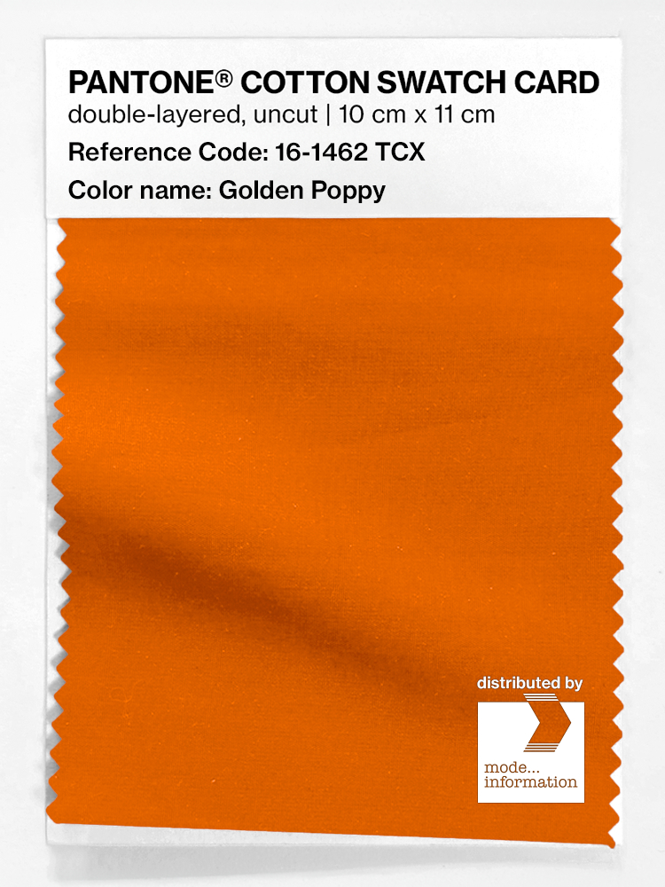 Artikelbild 1 des Artikels “PANTONE® COTTON SWATCH CARD 16-1462 TCX Golden Poppy “