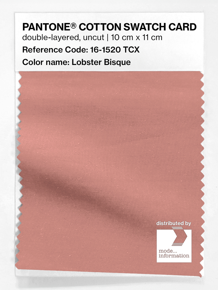 Product image 1 of the product “PANTONE® COTTON SWATCH CARD 16-1520 TCX Lobster Bisque ”