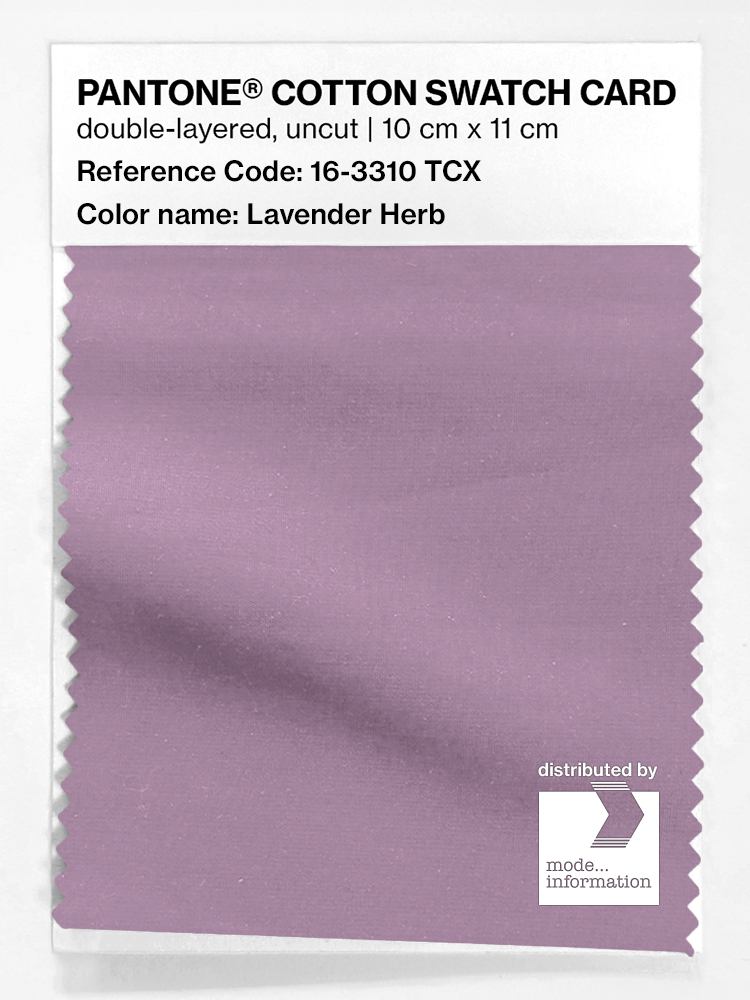 Product image 1 of the product “PANTONE® COTTON SWATCH CARD 16-3310 TCX Lavender Herb ”