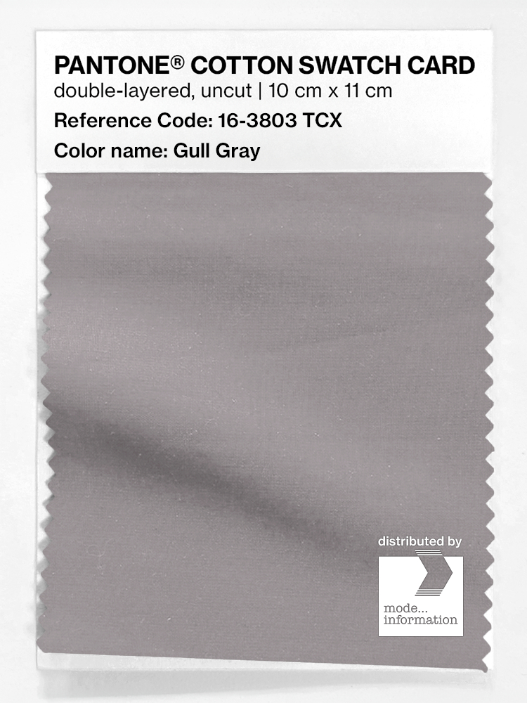 Product image 1 of the product “PANTONE® COTTON SWATCH CARD 16-3803 TCX Gull Gray ”