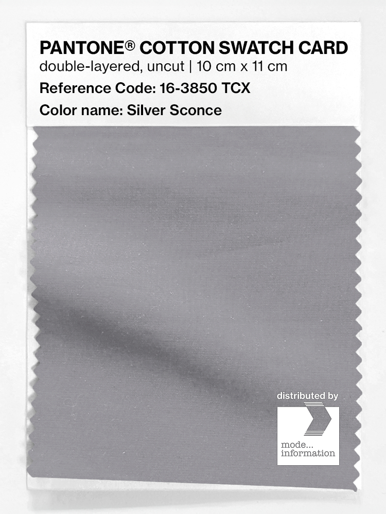 Product image 1 of the product “PANTONE® COTTON SWATCH CARD 16-3850 TCX Silver Sconce ”