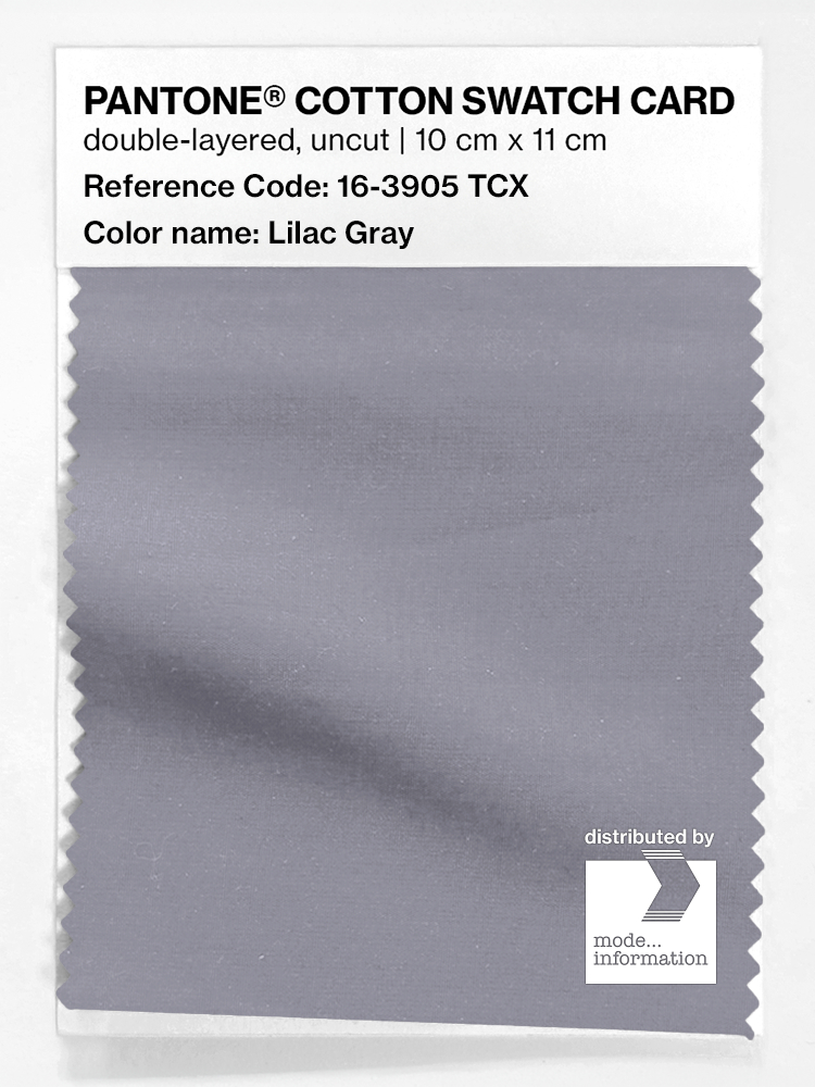 Product image 1 of the product “PANTONE® COTTON SWATCH CARD 16-3905 TCX Lilac Gray ”