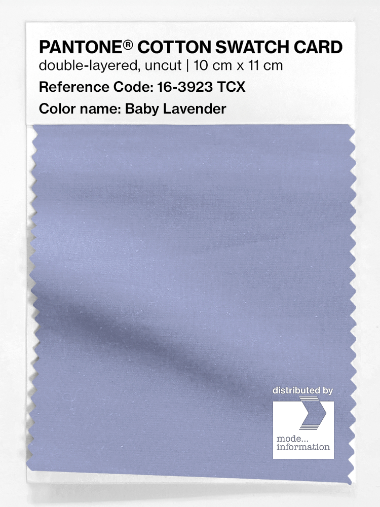 Product image 1 of the product “PANTONE® COTTON SWATCH CARD 16-3923 TCX Baby Lavender ”