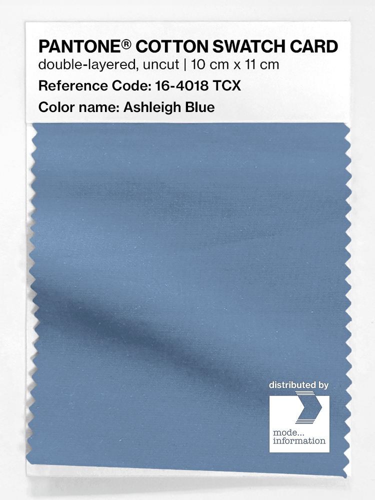 Product image 1 of the product “PANTONE® COTTON SWATCH CARD 16-4018 TCX Ashleigh Blue ”