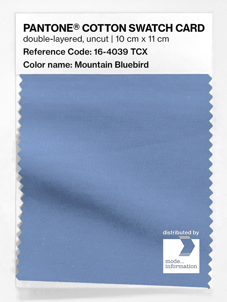 Product image 1 of the product “PANTONE® COTTON SWATCH CARD 16-4039 TCX Mountain Bluebird ”
